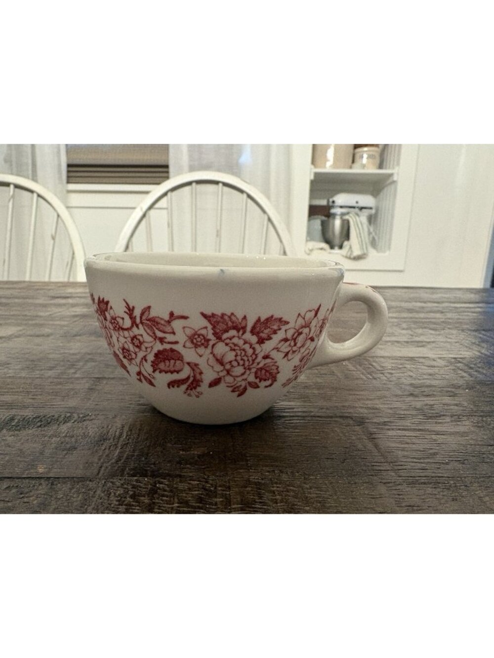 Vintage Jackson China Restaurant Ware Jessica Pattern Teacup Red Floral